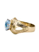 14k žluté zlato Akvamarín  Vintage craft vrc135y